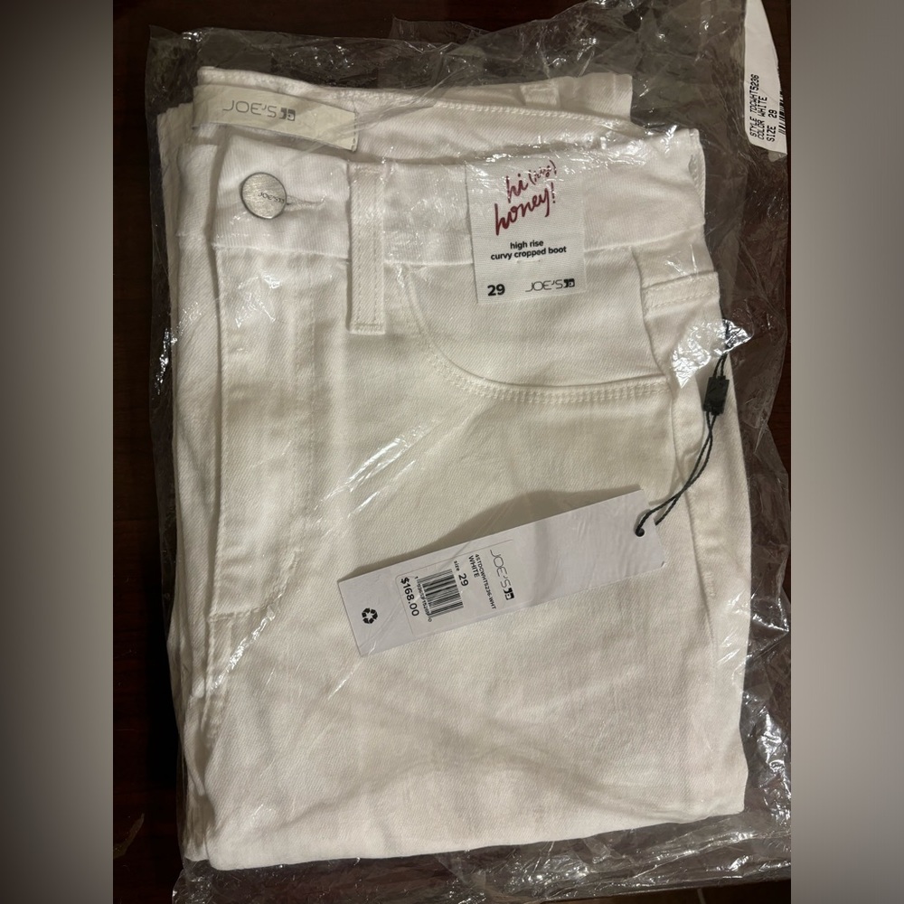 Joes high rise white denim